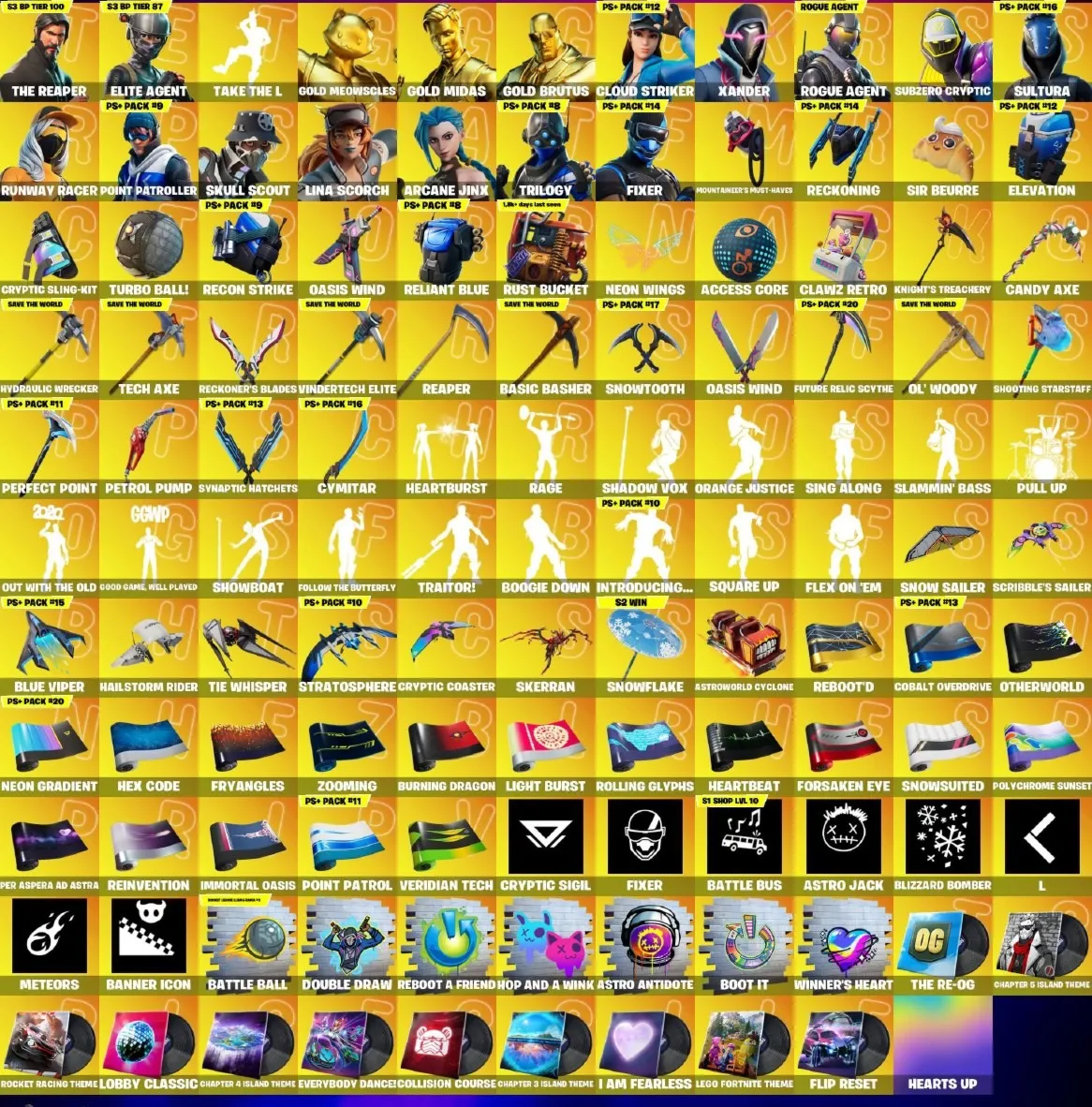 Мгновенный доступ • FN (Все платформы) • 320 Skins • Aerial • 3400 VB • Полный доступ