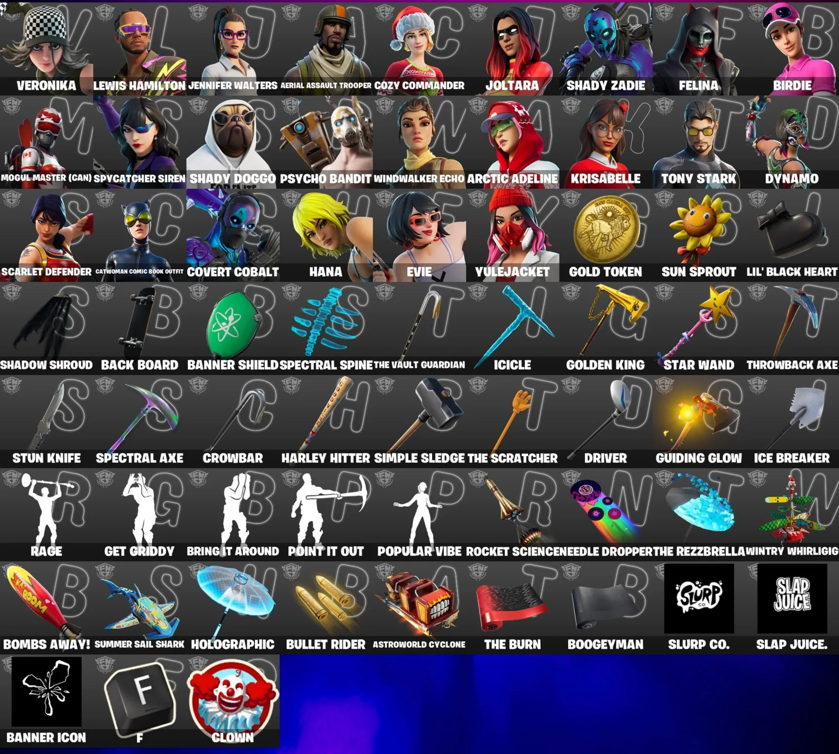 FN (все платформы) • 308 skins • Gold Brutus • Shady Doggo • Полный доступ