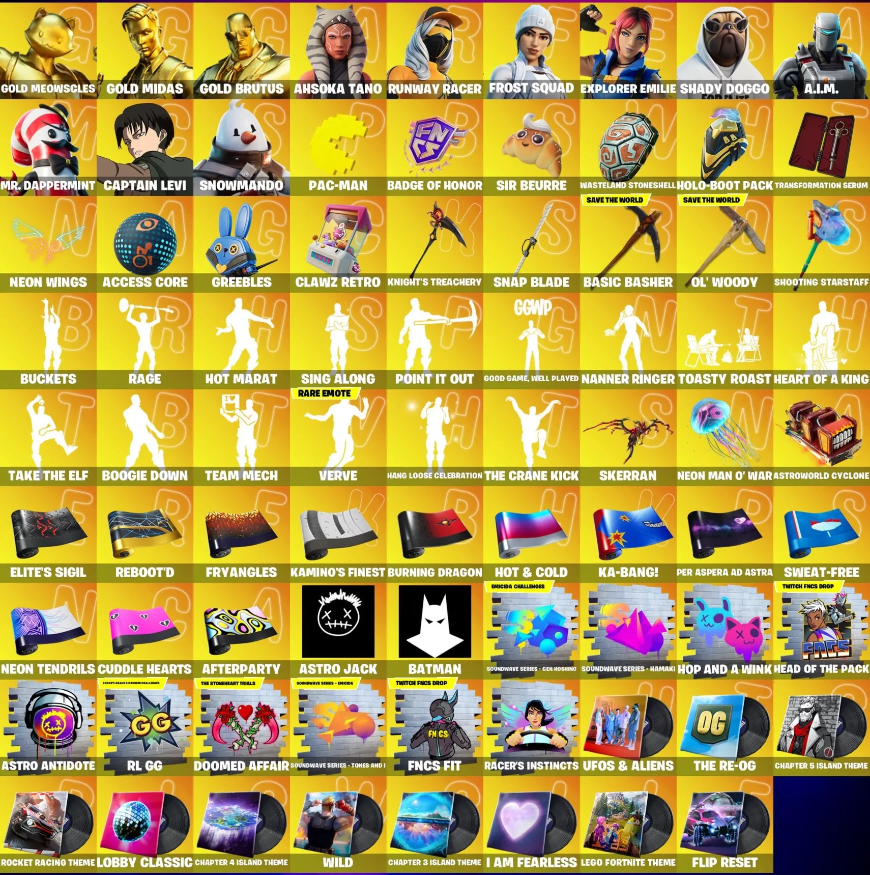 FN (все платформы) • 308 skins • Gold Brutus • Shady Doggo • Полный доступ