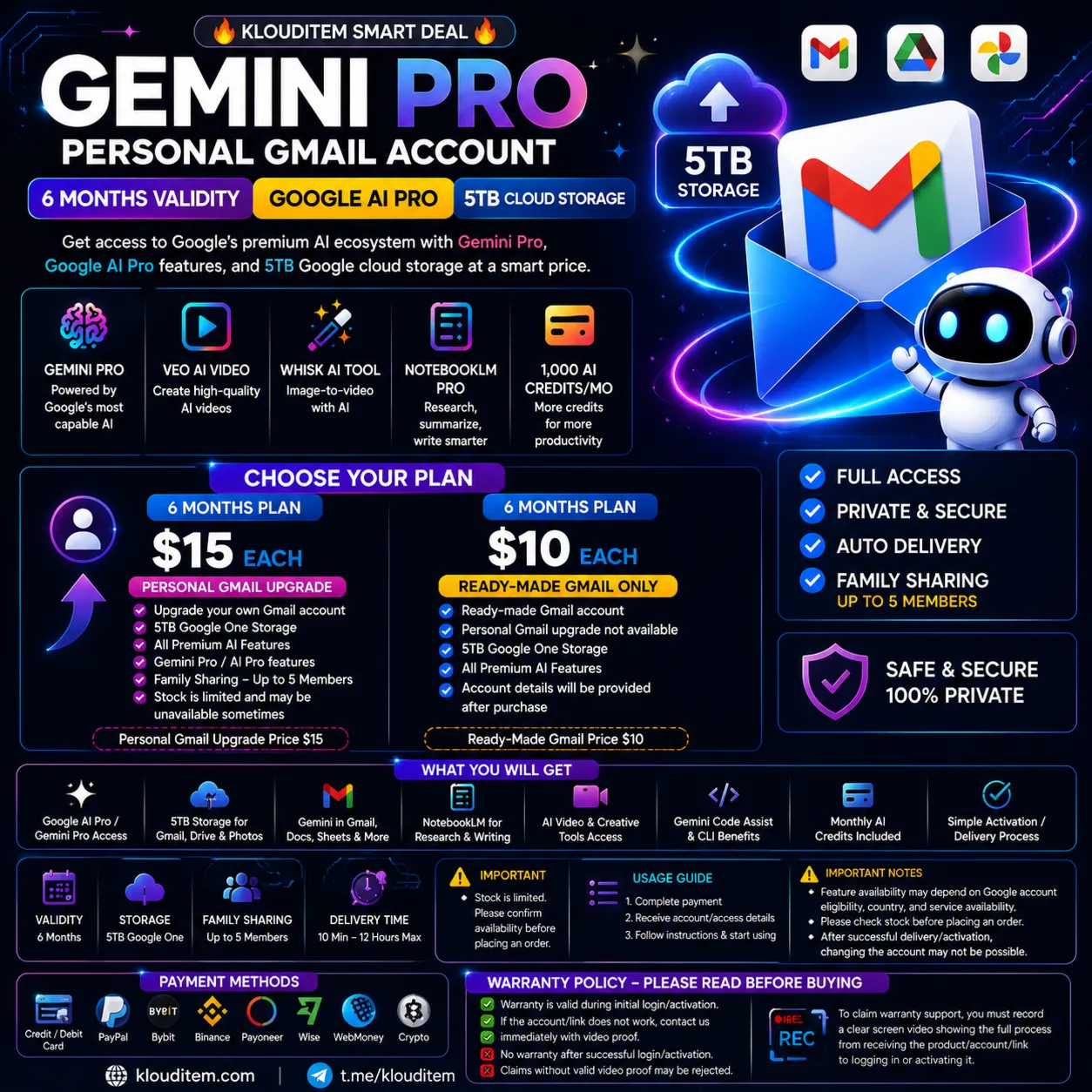 6 месяцев Gemini Pro Google AI One на вашем личном Gmail - irongamers.ru