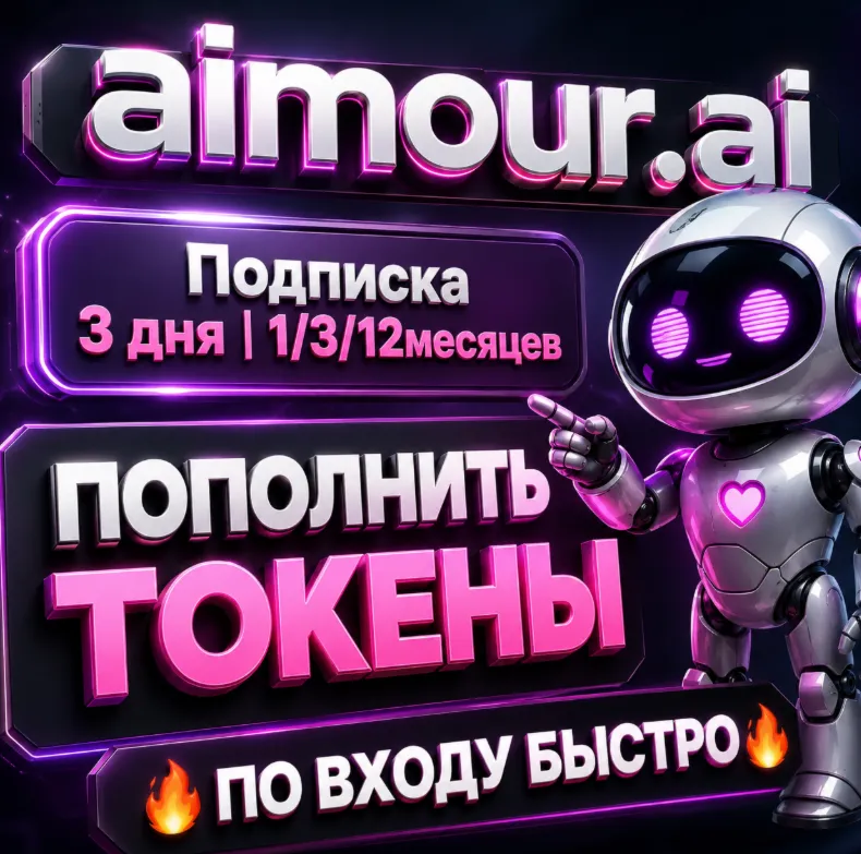 Aimour AI подписка 3 дня | 1/3/12месяцев |ПОПОЛНИТЬ ТОКЕНЫ - irongamers.ru