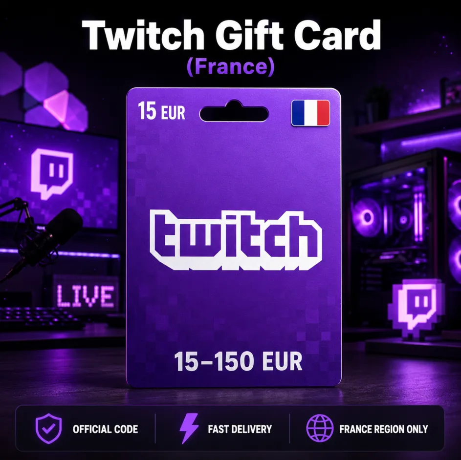 Twitch Gift Card (Франция) 15–150 EUR | Код пополнения