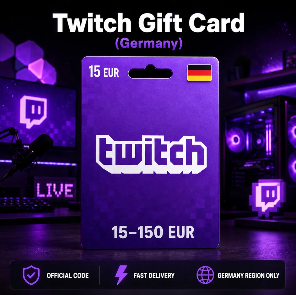 Twitch Gift Card (Германия) 15–150 EUR | Код пополнения