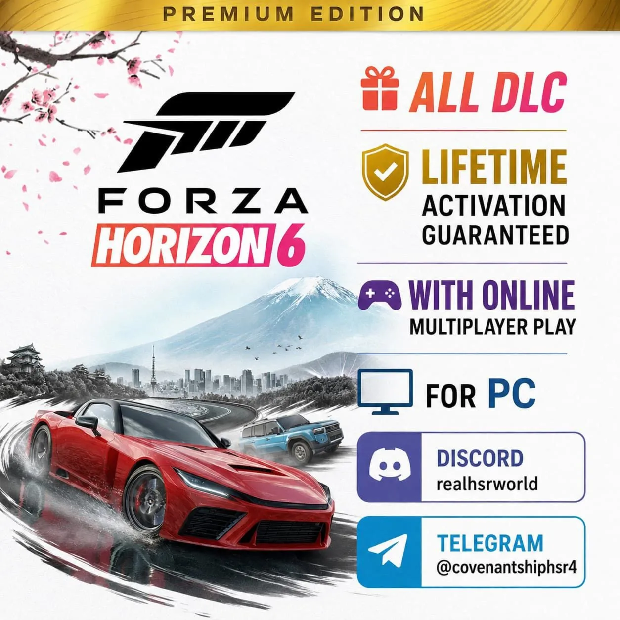 FORZA HORIZON 6 Premium Edition | Онлайн-мультиплеер, все DLC | Личный аккаунт - irongamers.ru