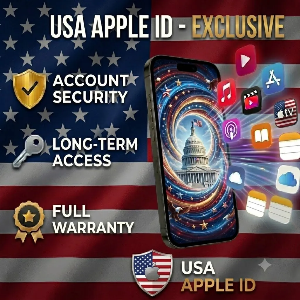 Регион США | Личный Apple ID | Без 2FA | Полный доступ