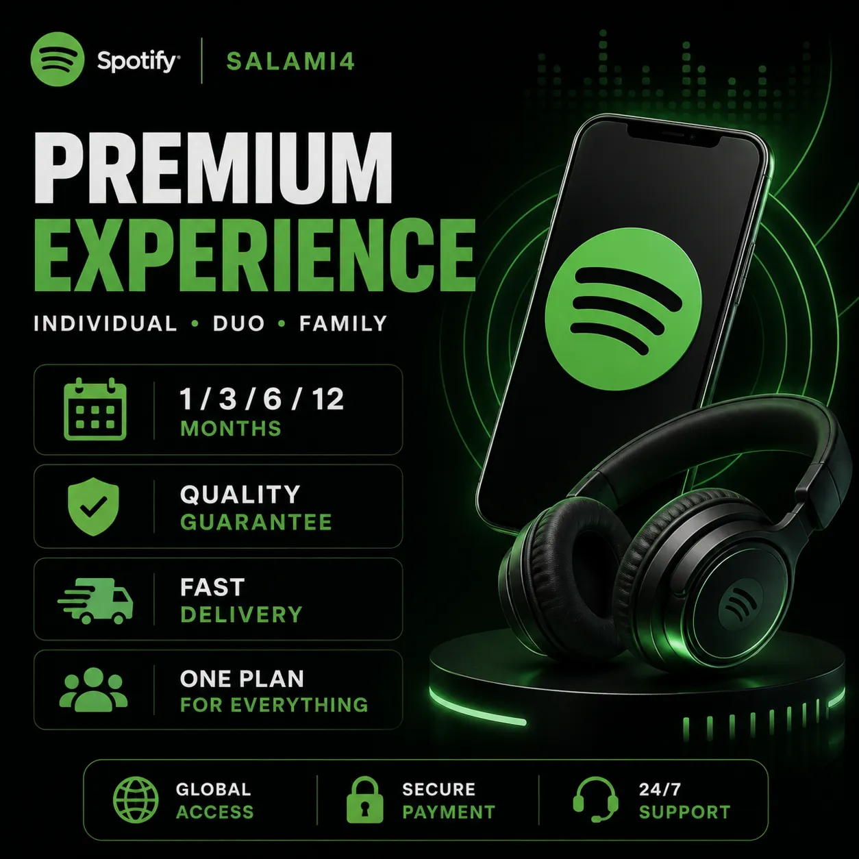 Spotify Premium | 1-3-6-12 МЕСЯЦЕВ | ИНДИВИДУАЛЬНЫЙ И ДРУГИЕ - irongamers.ru