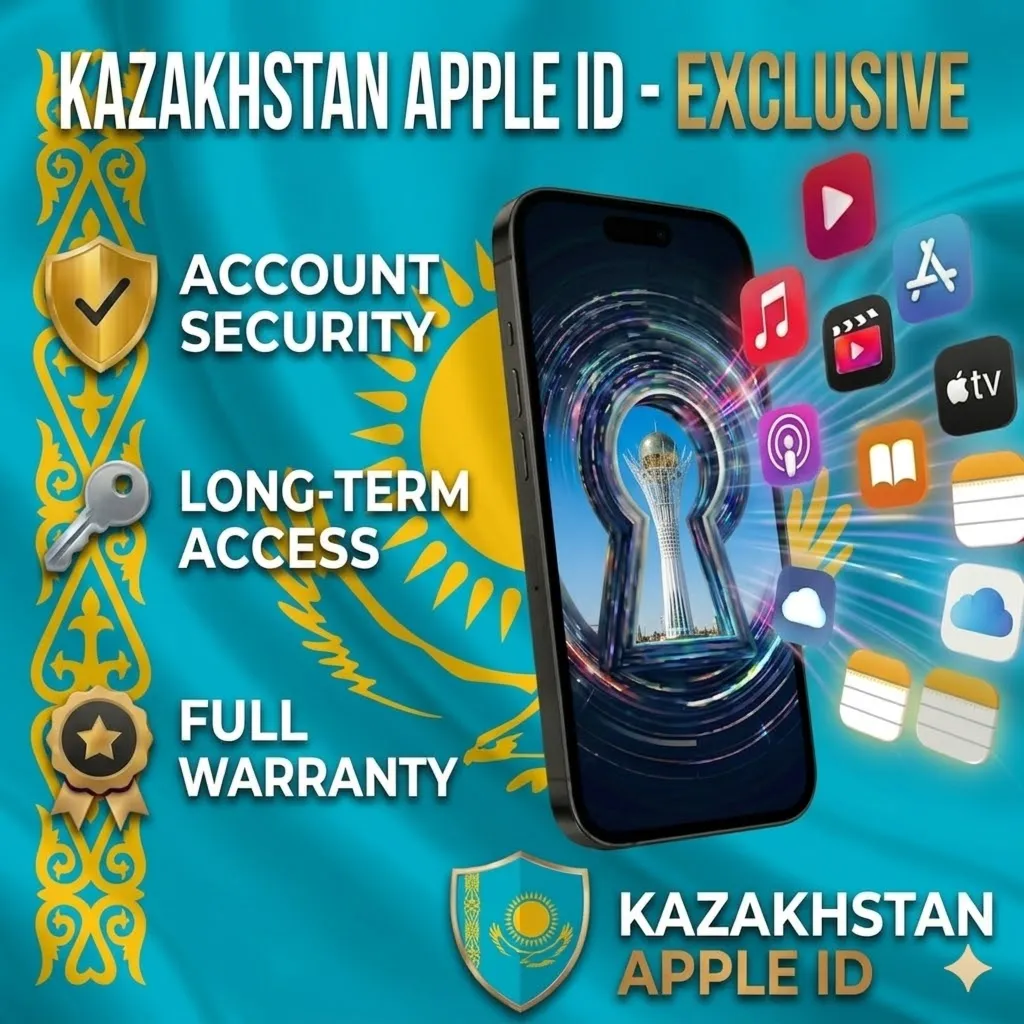 Регион Казахстан | Личный Apple ID | Без 2FA | Полный доступ