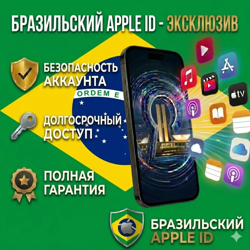 Регион Бразилия | Личный Apple ID | Без 2FA | Полный доступ - irongamers.ru