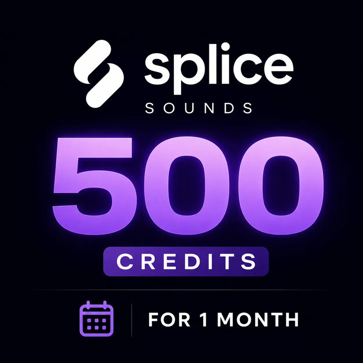 Splice Sounds+ 500 CREDITS for 1 month | FAST DELIVERY