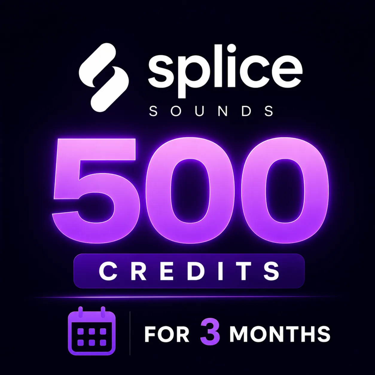 Splice Sounds+ 500 CREDITS for 3 month | FAST DELIVERY