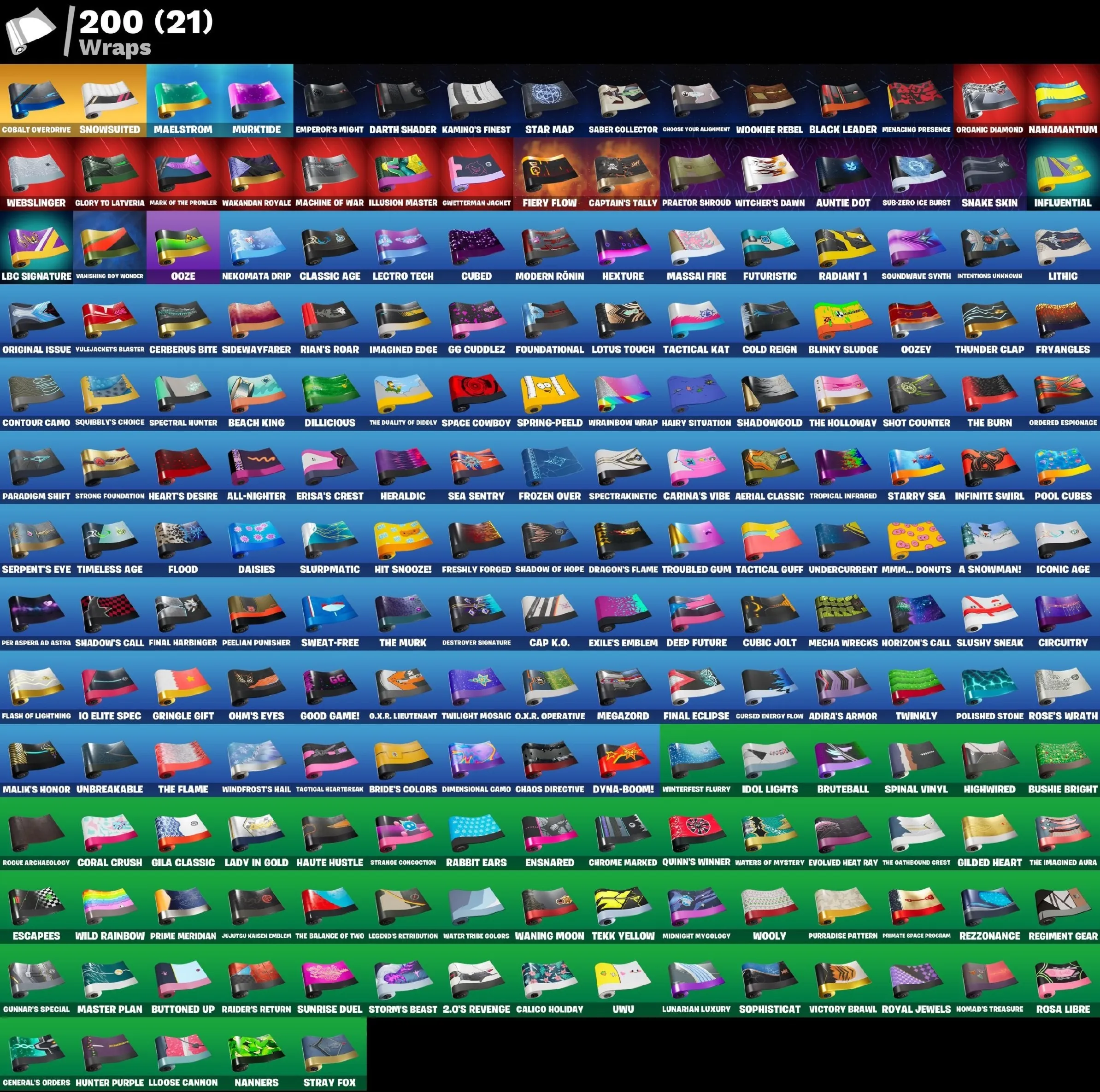 Мгновенный доступ • FN (все платформы) • 202 skins • 2000 VB • Полный доступ