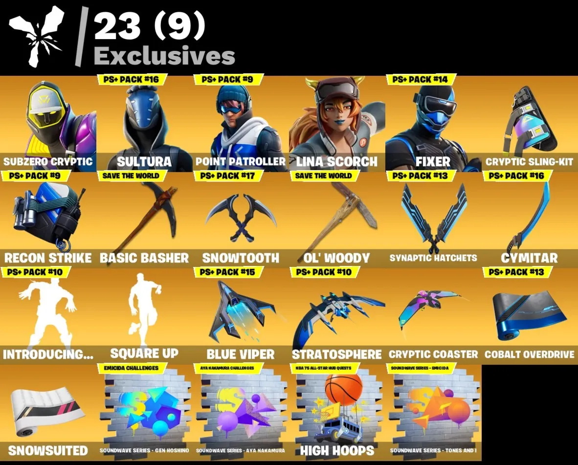 Мгновенный доступ • FN (все платформы) • 202 skins • 2000 VB • Полный доступ