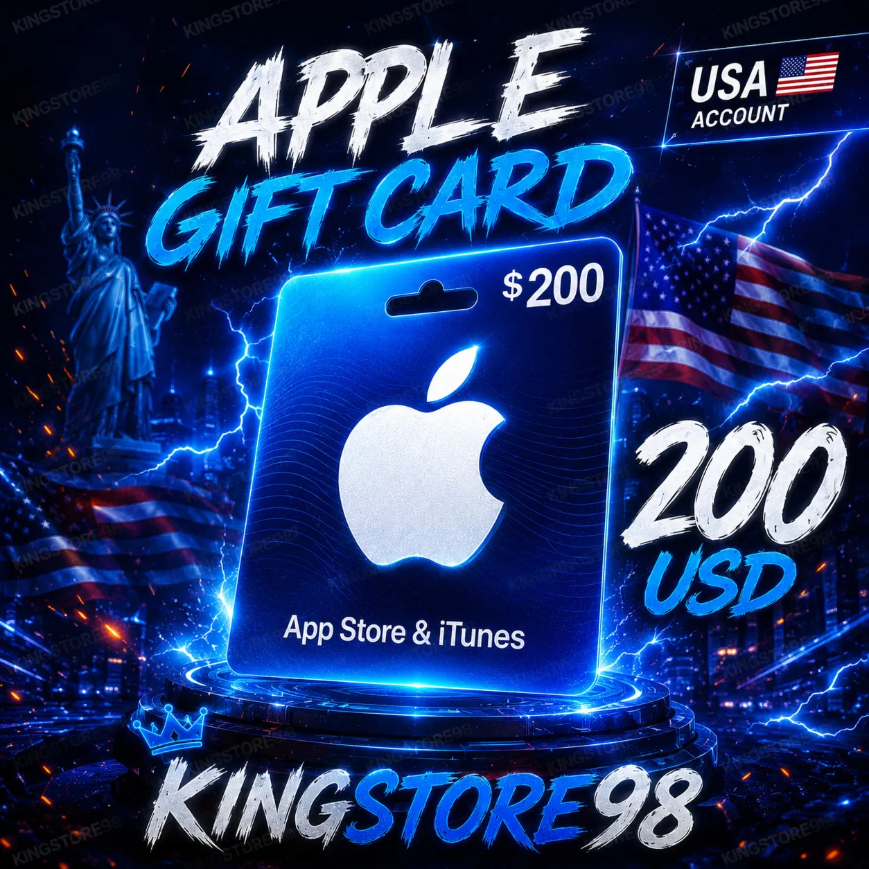 🍏 🇺 🇸 Подарочная карта Apple iTunes 200 USA 🇺 🇸 🍏 