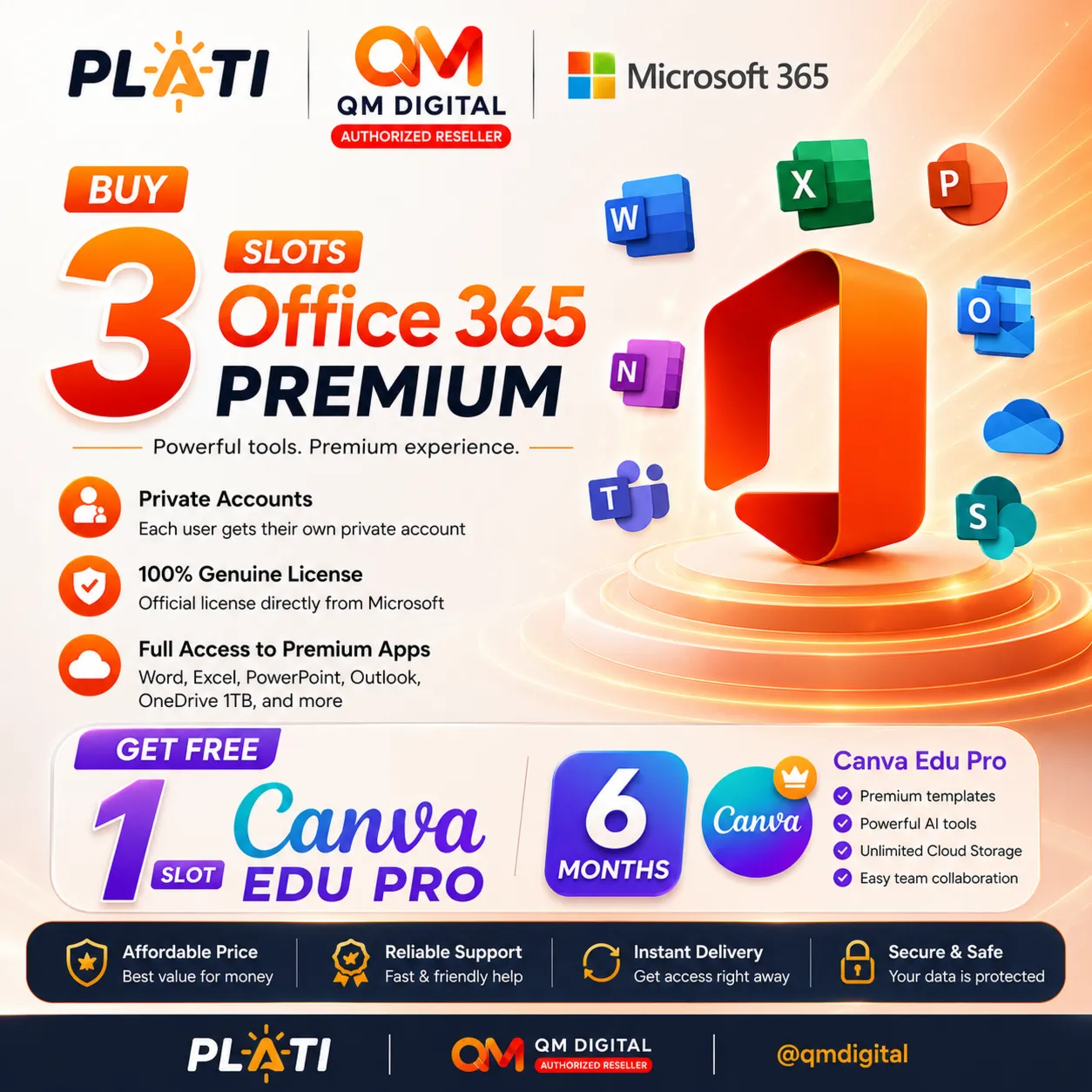 Microsoft Office 365 Премиум - 1 ТБ OneDrive | 5 Устройств | Подписка на 1 Год
