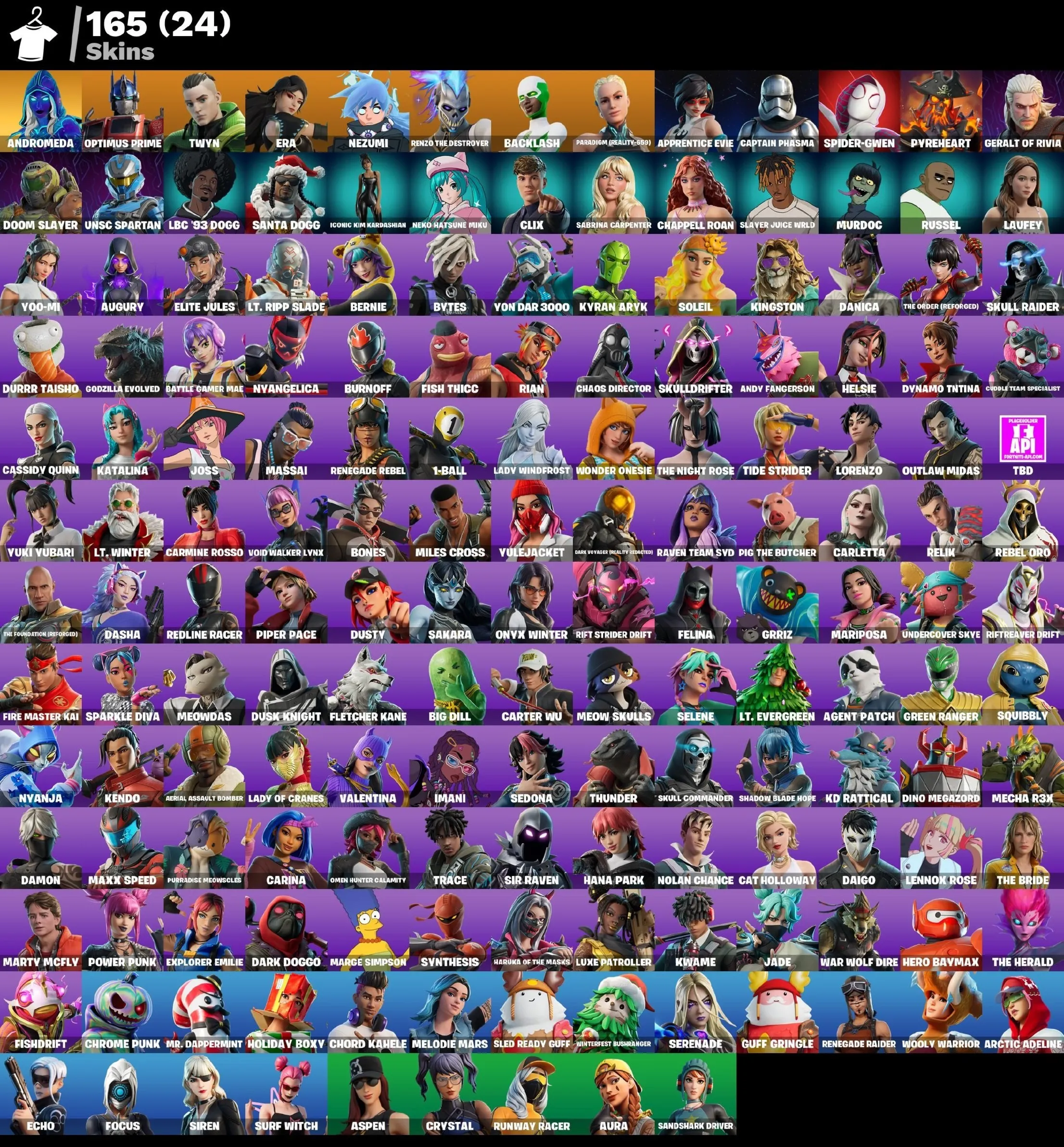 Мгновенный доступ • FN (все платформы) • 165 skins • Renegade Raider • Полный доступ
