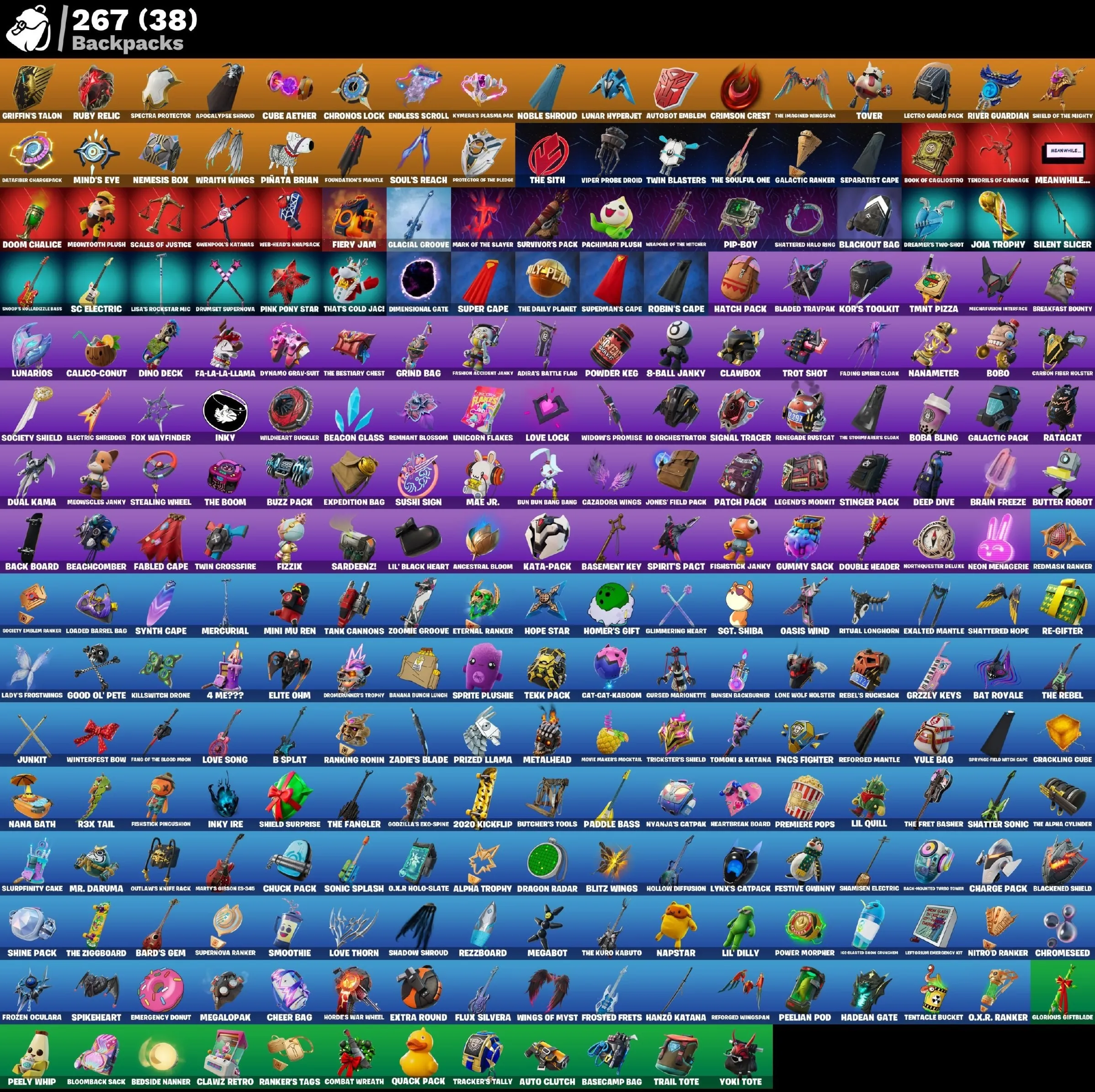 Мгновенный доступ • FN (все платформы) • 173 skins • 1850 VB • Полный доступ