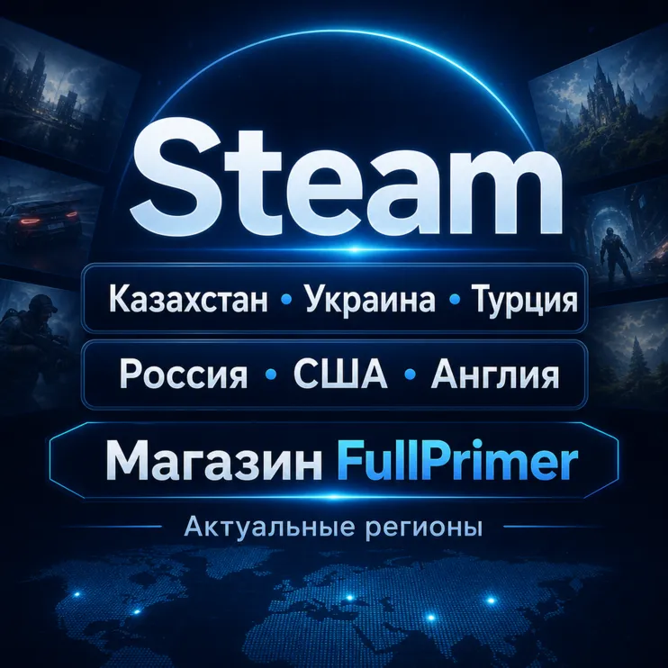 НОВЫЙ АККАУНТ STEAM | 6 РЕГИОНОВ НА ВЫБОР | Steam Guard ОТКЛЮЧЕН |