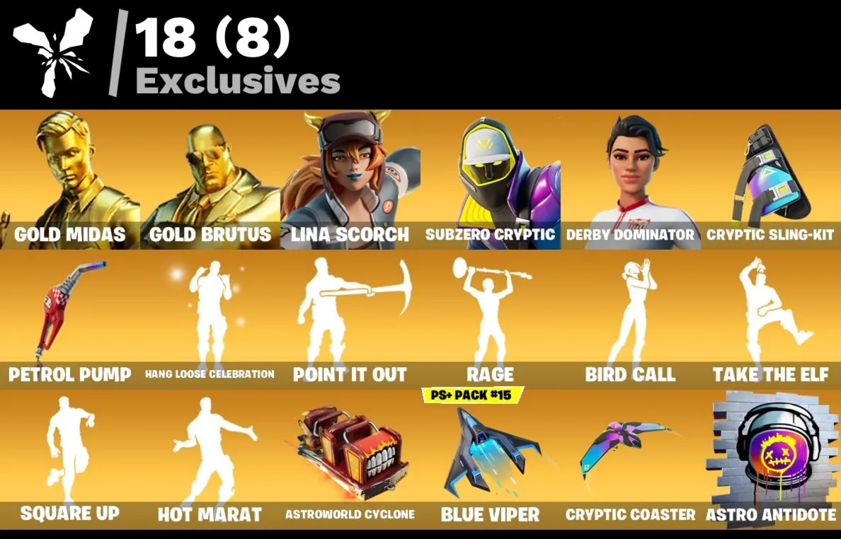 Мгновенный доступ • FN (все платформы) • 182 skins • 550 VB• Полный доступ