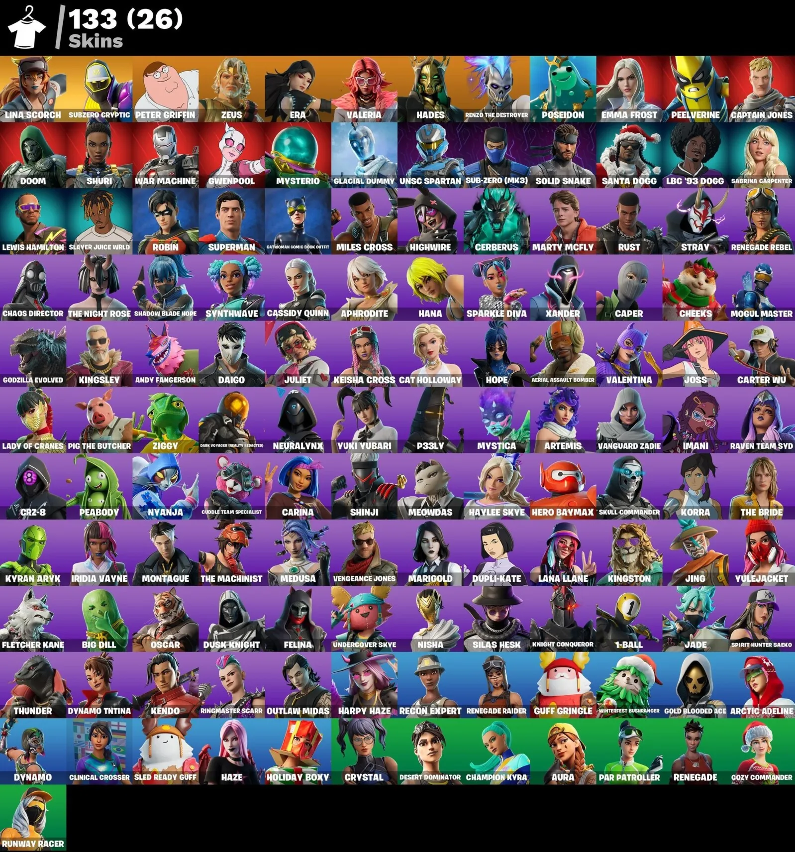 Мгновенный доступ • FN (все платформи) • 133 скіни • Renegade Raider • Повний доступ