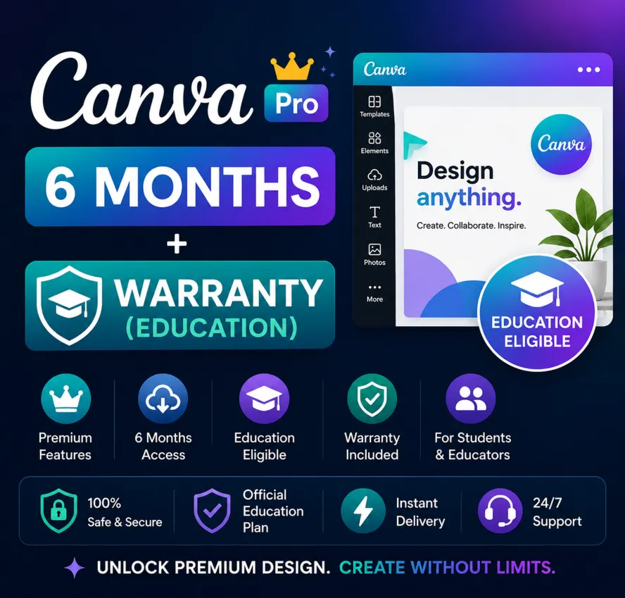 Canva Pro 6 months + Warranty (Education) - irongamers.ru