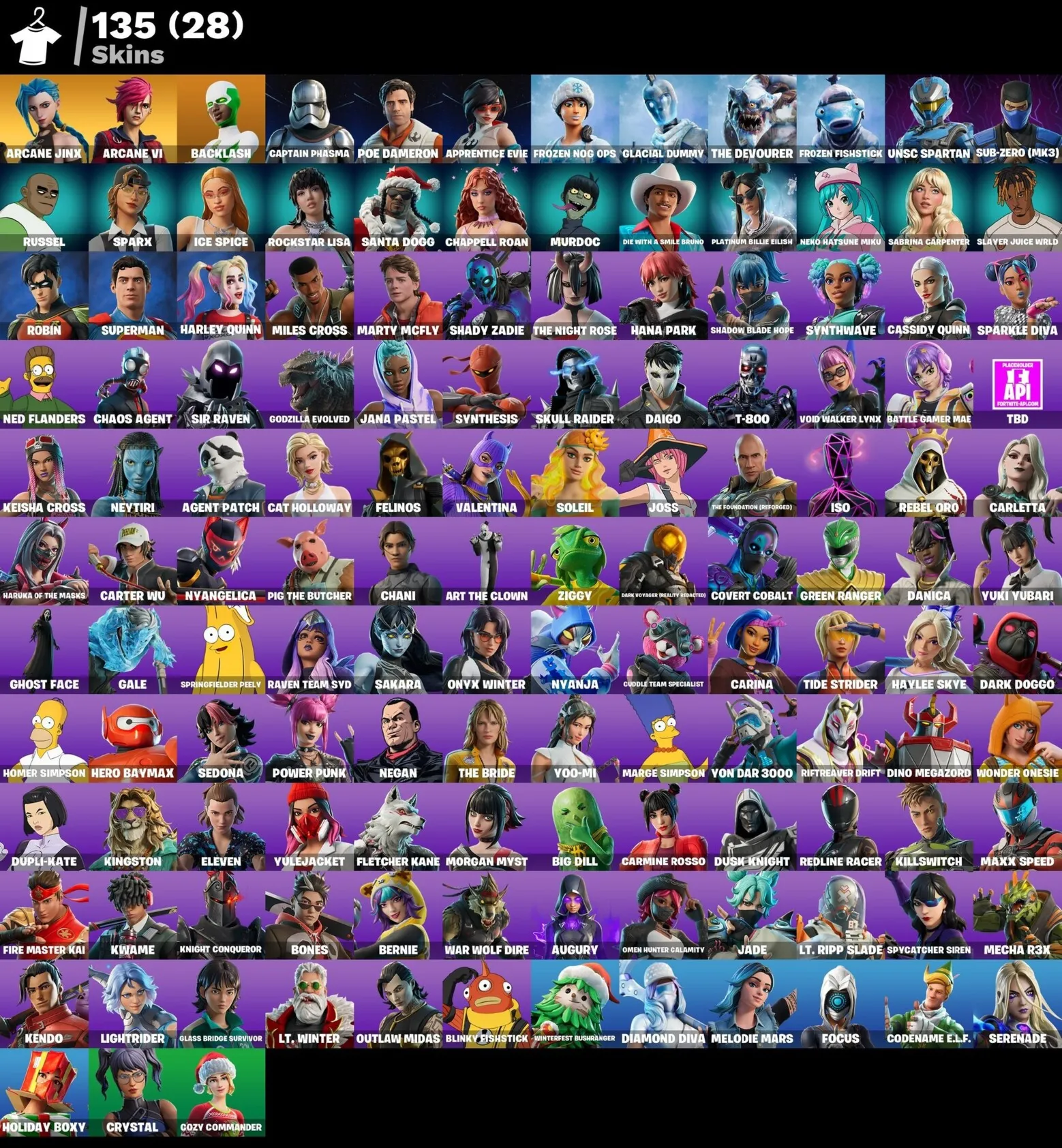 Мгновенный доступ • FN (все платформы) • 135 skins • Arcane Jinx • Полный доступ