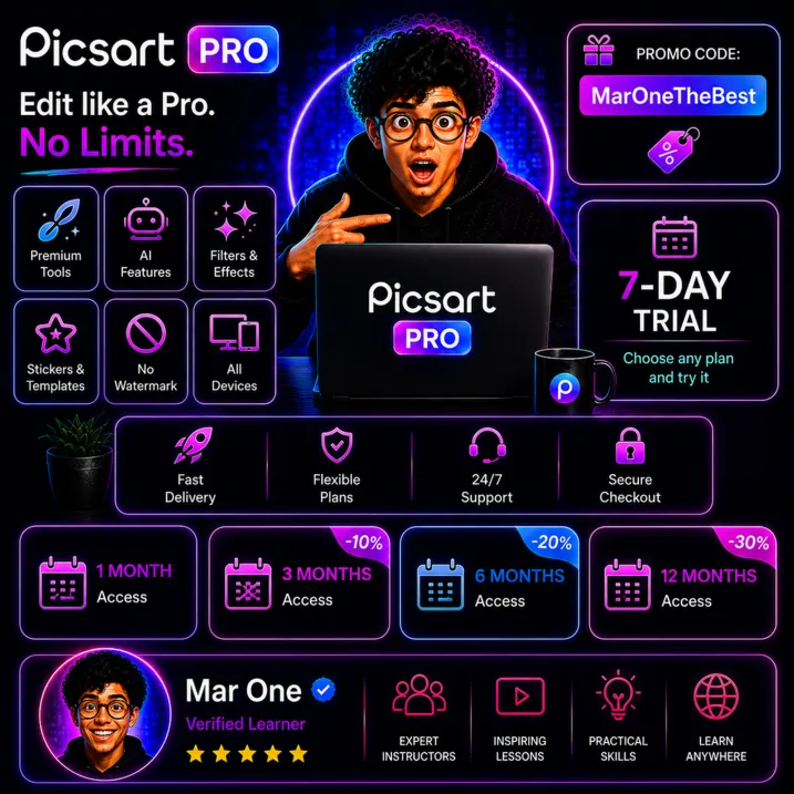 🎨 PICSART PRO – 1 МЕСЯЦ PRIVATE ACCOUNT ⚡ | ПОЛНАЯ ГАРАНТИЯ ВКЛЮЧЕНА