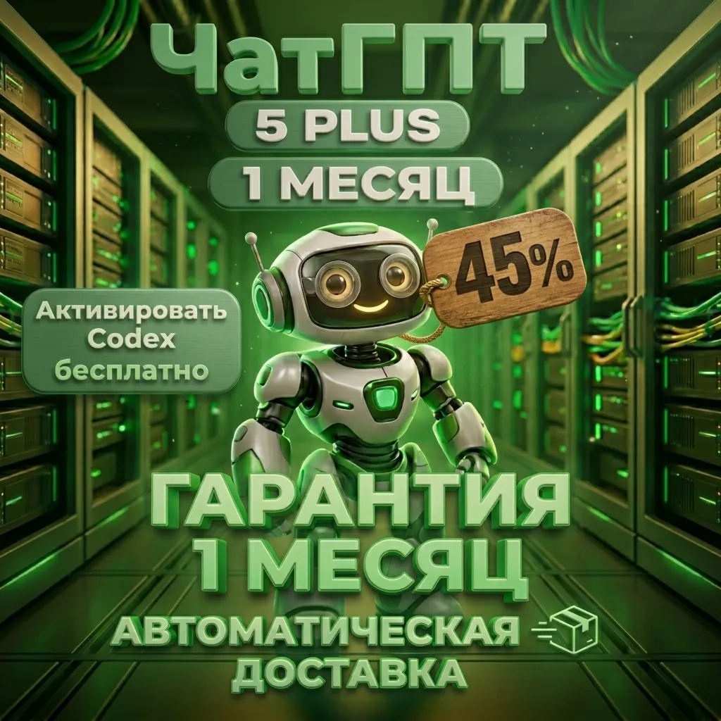 Личный Аккаунт GPT-5.5 Plus / Полная гарантия / GPT-5 Thinking / SORA 2/GPT-5.3-Codex - irongamers.ru