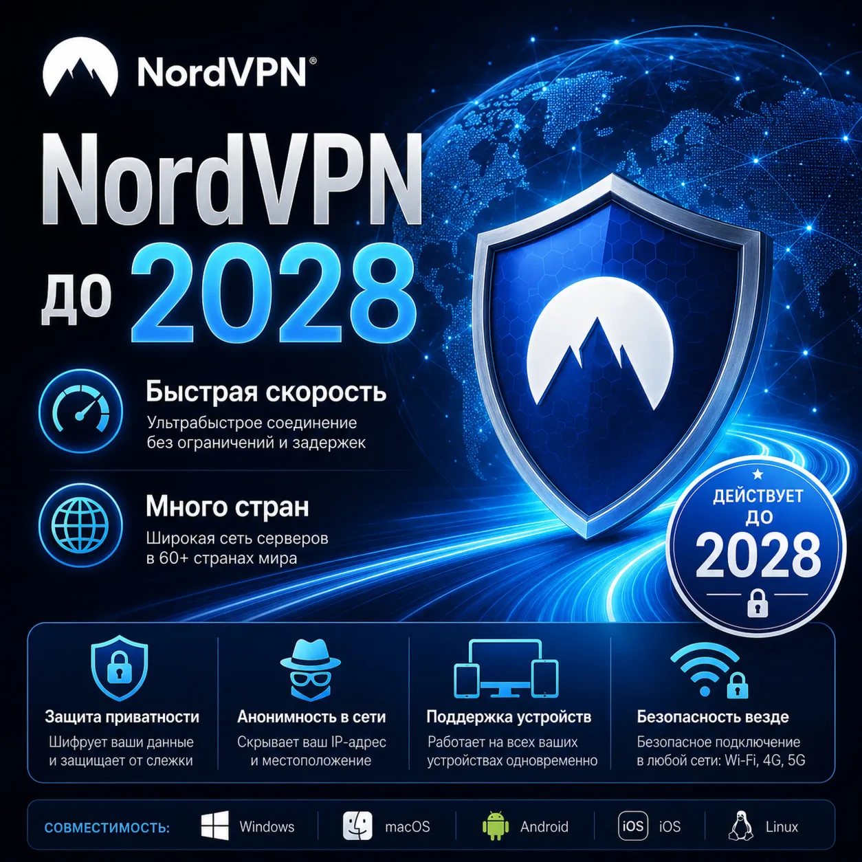 Nord PREMIUM АККАУНТ до 2х Лет ГАРАНТИЯ 🔥 Nord  ВПН КВН