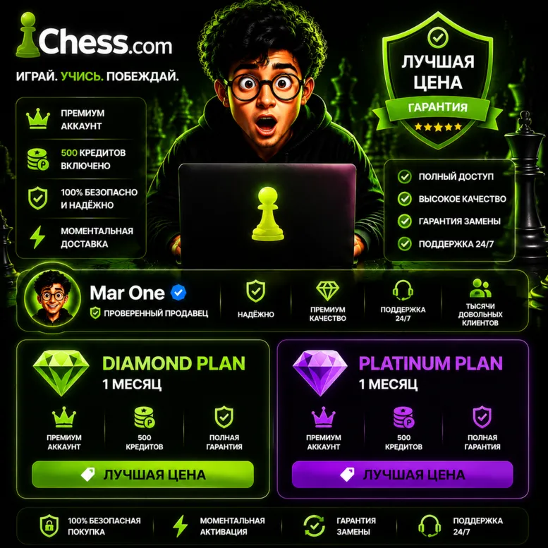 Премиум-подписка 1 месяц Chess.com – Platinum / Diamond ⭐ От Mar One ⭐ - irongamers.ru