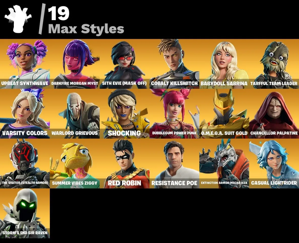Мгновенный доступ • FN (все платформы) • 64 skins • Poe Dameron • Полный доступ