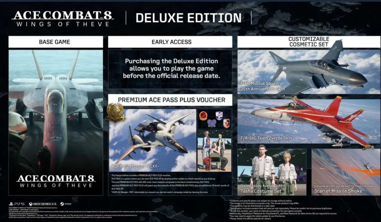 ACE COMBAT 8: WINGS OF THEVE Deluxe Edition steam Россия\МИР - irongamers.ru
