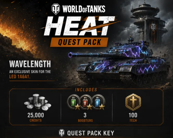 World of Tanks: HEAT квестового пакета Ключ - Глобальный - ПК/PS4/XBOX - irongamers.ru