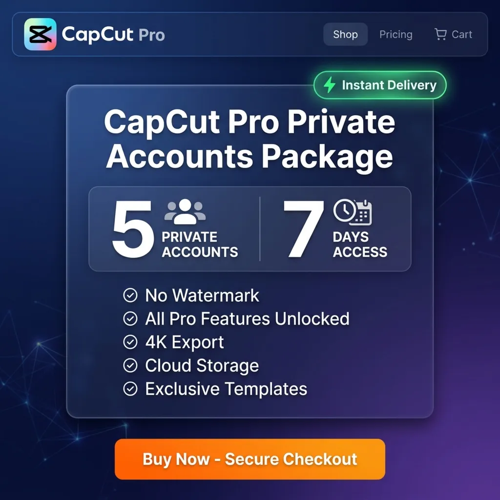 5x CapCut Pro | Частные аккаунты | 7 дней премиум-доступ | Мгновенная доставка - irongamers.ru