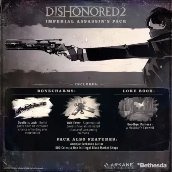 🔑 Dishonored 2 - Imperial Assassin's (Assassins DLC)(Steam Ключ РФ+Мир)