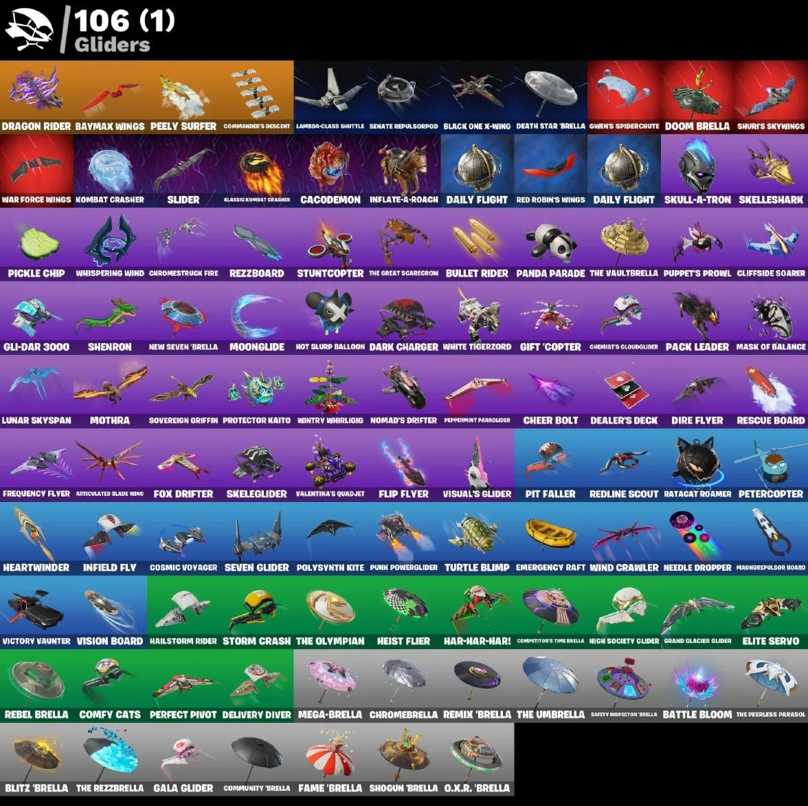 Мгновенный доступ • FN (все платформы) • 77 skins • Snap • 1250 VB • Полный доступ