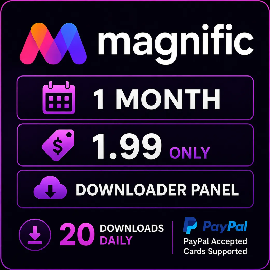 Magnific (Freepik) Панель загрузчика / 1 месяц / 20 загрузок ежедневно / Авто