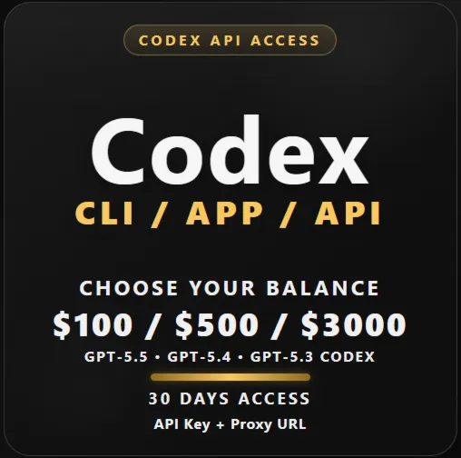 $100-$3000 баланс на модели GPT-5.5, GPT-5.4, GPT-5.3 Codex по API - irongamers.ru