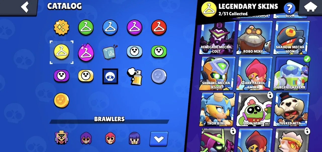 [2in1] BS - CR | 32335 TROPHIES | 86 BRAWLERS | 12 Legendary | 204 Skins