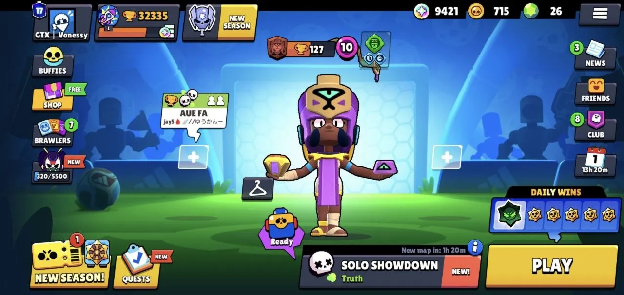 [2in1] BS - CR | 32335 TROPHIES | 86 BRAWLERS | 12 Legendary | 204 Skins