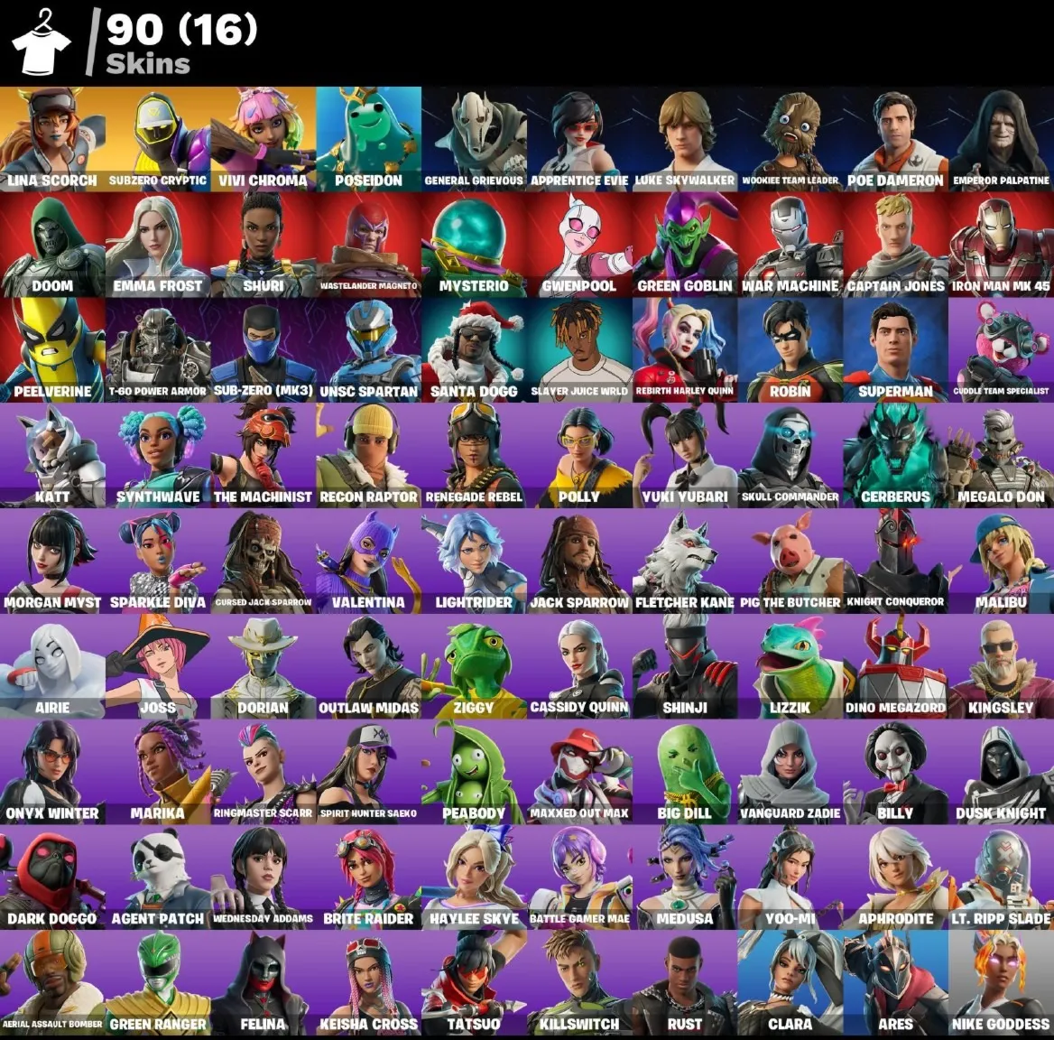 Мгновенный доступ • FN (все платформы) • 90 skins • Lina Scorch•600 VB•Полный доступ - irongamers.ru