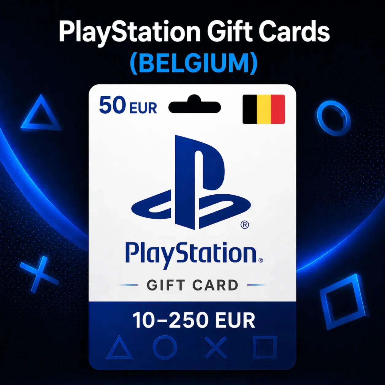 PlayStation Gift Cards Бельгия (BE) 10–250 EUR | Коды пополнения PSN - irongamers.ru