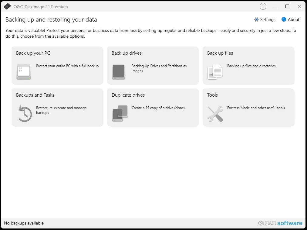 O&O DiskImage 21 Premium Пожизненный лицензионный ключ