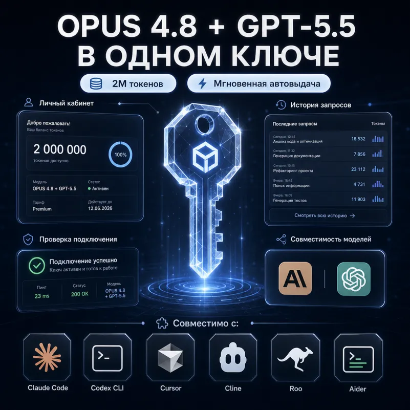 Fable 5 + GPT 5.6 в одном API-ключе 2M токенов