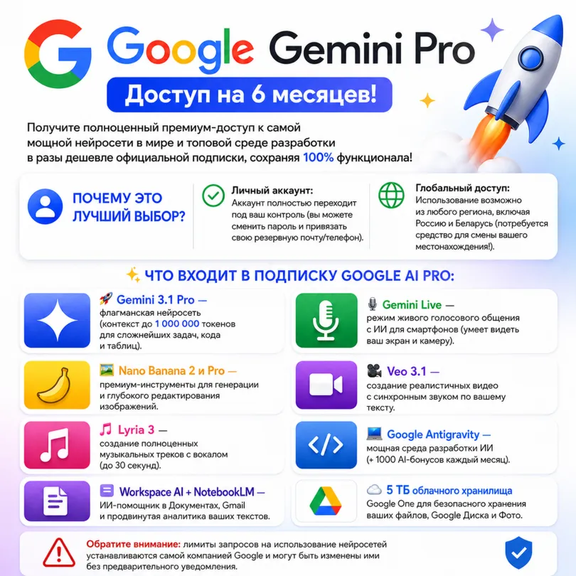 (6 Месяцев) | Gemini Pro Готовый Аккаунт - irongamers.ru