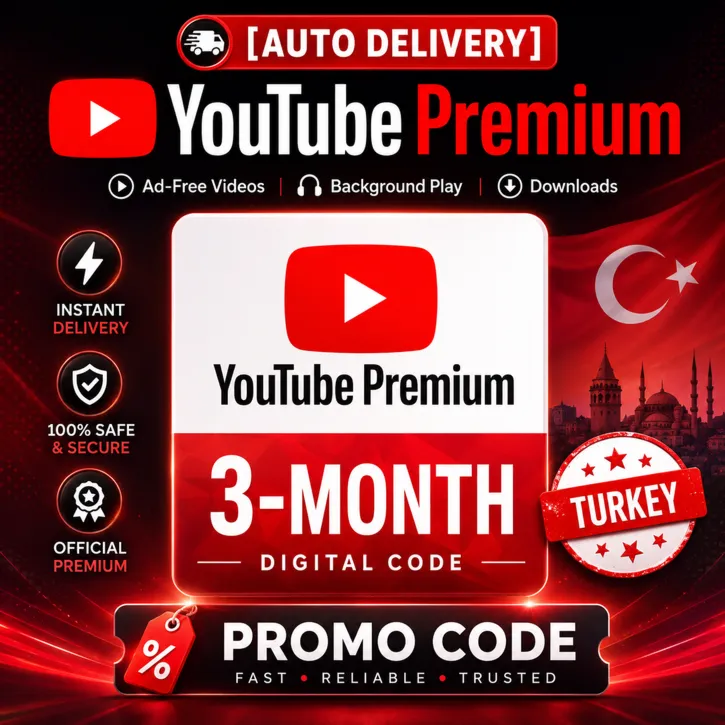 [АВТОМАТИЧЕСКАЯ ПОСТАВКА] YouTube Premium | Цифровой код на 3 месяца | Турция - irongamers.ru