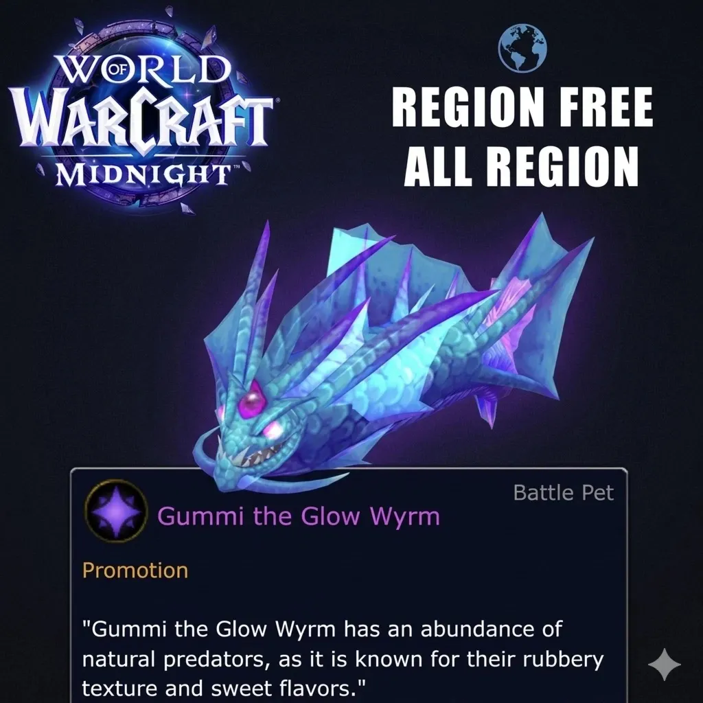 Gummi The Glow Wyrm World of Warcraft Trolli 2026 Battle Net Code