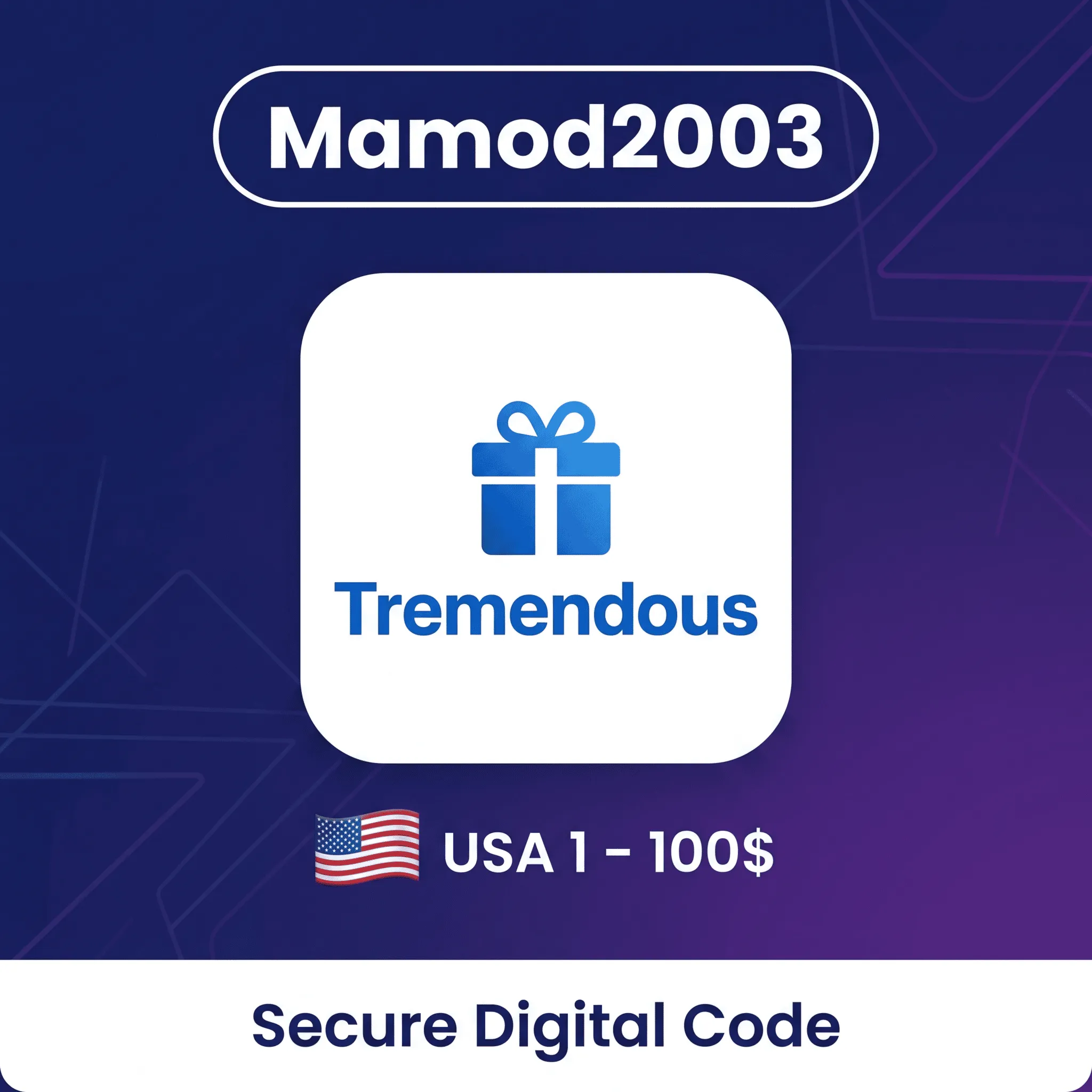 Предоплаченная карта Tremendous USA (USD) 1 - 50$ - irongamers.ru