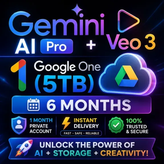 Gemini AI Pro 6 месяцев + Google One 5TB ОБЛАКА | (БЕЗ ВХОДА) - irongamers.ru