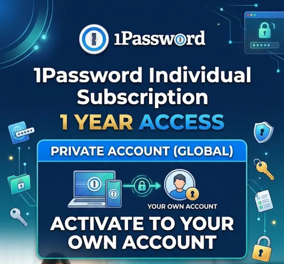 Индивидуальная подписка на 1Password на 1 год — личный аккаунт (глобальный)