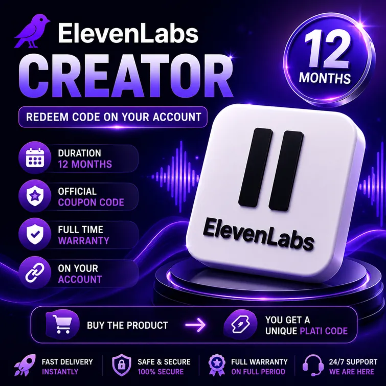 ElevenLabs Creator на 12 месяцев | Ключ активации | Активация на вашем аккаунте